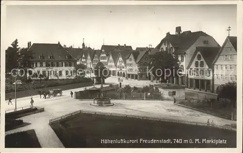 Freudenstadt Marktplatz Pferdekutsche  Kat. Freudenstadt