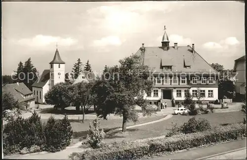 Dobel Schwarzwald Dorfpartie mit Kirche Kat. Dobel