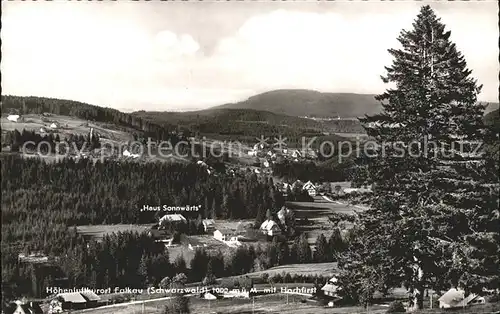 Falkau Gesamtansicht mit Haus Sonnwaerts und Hochfirst Kat. Feldberg (Schwarzwald)