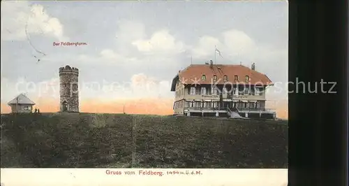 Feldberg Schwarzwald Feldbergturm mit Gasthaus Kat. Feldberg (Schwarzwald)