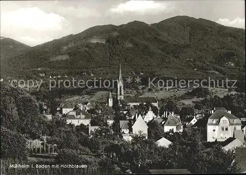 Muellheim Baden mit Hochblauen Kat. Muellheim