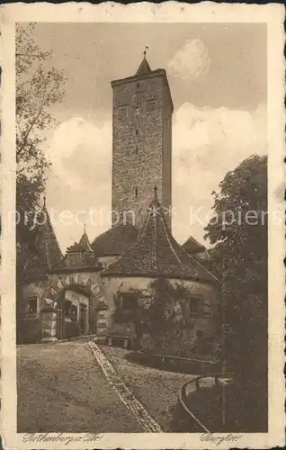 Rothenburg Tauber Burgtor  Kat. Rothenburg ob der Tauber