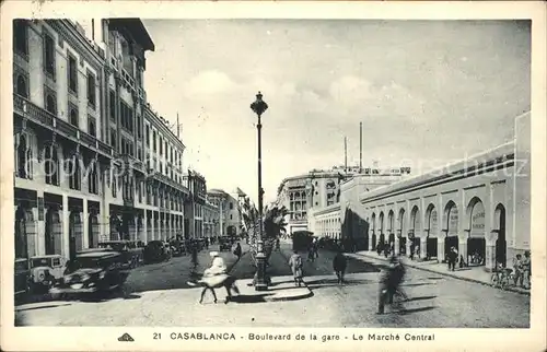 Casablanca Boulevard de la gare Le Marche Central Kat. Casablanca