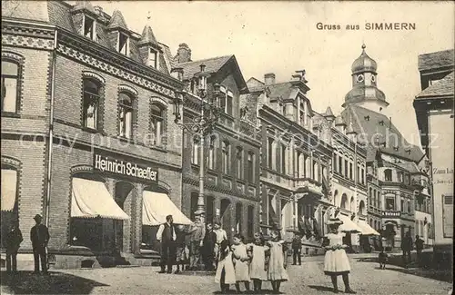 Simmern Hunsrueck Geschaeft Heinrich Schaeffer Bahnpost Kat. Simmern  Hunsrueck