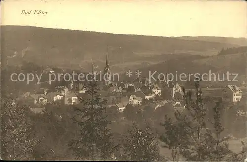 Bad Elster Ortsansicht mit Kirche Kat. Bad Elster