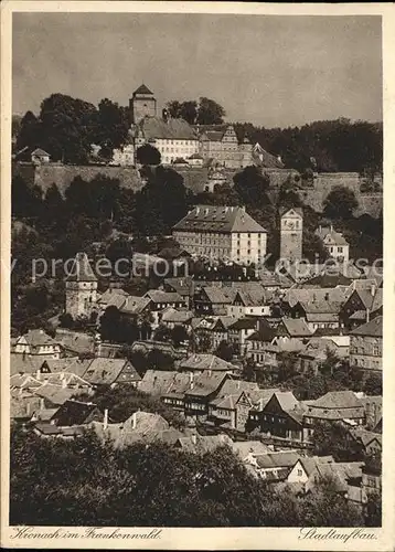 Kronach Oberfranken Stadtaufbau Burg Kat. Kronach