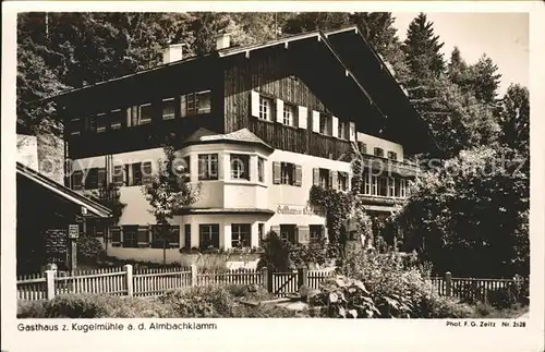 Berchtesgaden Almbachklamm Gasthaus Kugelmuehle Kat. Berchtesgaden