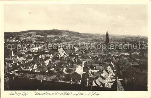 Amberg Oberpfalz Gesamtansicht Mariahilfberg / Amberg /Amberg Stadtkreis