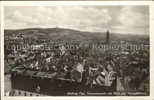 Amberg Oberpfalz Blick auf Mariahilfberg / Amberg /Amberg Stadtkreis