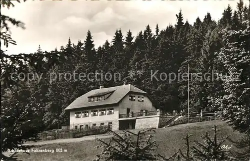 Waldthurn Schutzhaus Fahrenberg Kat. Waldthurn