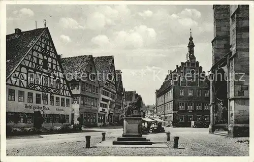 Dinkelsbuehl Marktplatz Christoph v. Schmid Denkmal Kat. Dinkelsbuehl