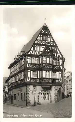 Miltenberg Main Hotel Riesen  Kat. Miltenberg