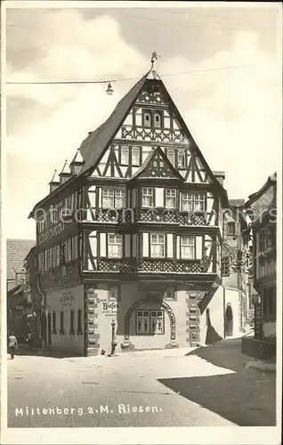 Miltenberg Main Hotel Riesen  Kat. Miltenberg