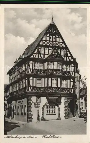 Miltenberg Main Hotel Riesen  Kat. Miltenberg