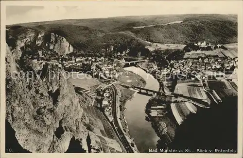 Bad Muenster Stein Ebernburg Blick vom Rotenfels / Bad Muenster am Stein-Ebernburg /Bad Kreuznach LKR