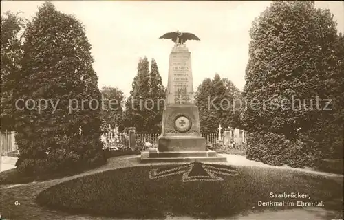 Saarbruecken Denkmal im Ehrental Kat. Saarbruecken