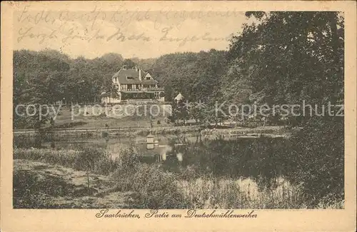 Saarbruecken Partie am Deutschmuehlenweiher Kat. Saarbruecken