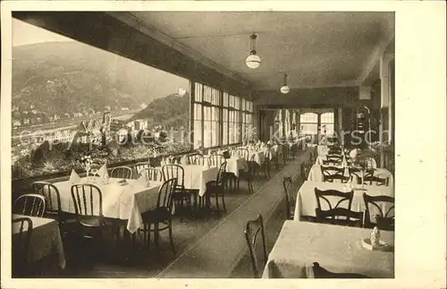 Heidelberg Neckar Restaurant Molkenkur Speisesaal Kat. Heidelberg