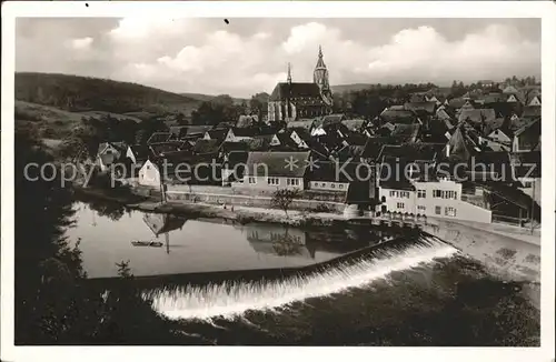 Meisenheim Glan Stauwehr mit Schlosskirche / Meisenheim /Bad Kreuznach LKR