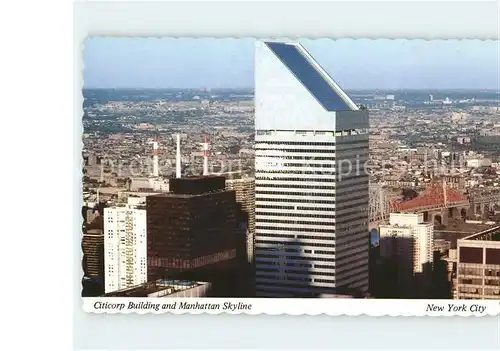 New York City Citicorp Building and Manhattan Skyline Skyscraper / New York /