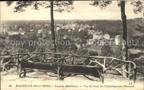 Bagnoles de l Orne Tesse la Madeleine vue du Parc de l Etablissement Thermal Kat. Bagnoles de l Orne