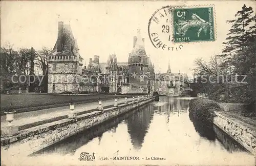 Maintenon Chateau Stempel auf AK Kat. Maintenon