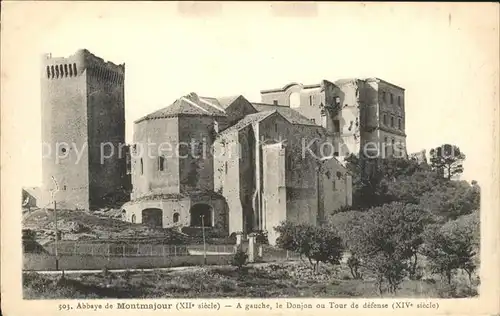 Montmajour Abbaye Donjon Tour de Defense XIV siecle Kat. Arles