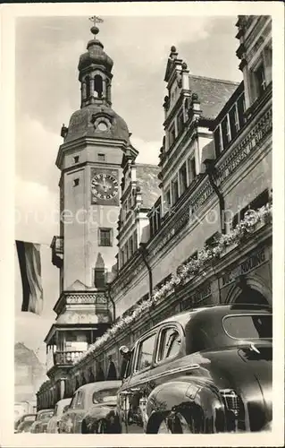 Leipzig Rathaus Marktplatz Autos Kat. Leipzig