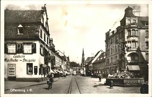 Offenburg Strasse im Ortskern Kat. Offenburg