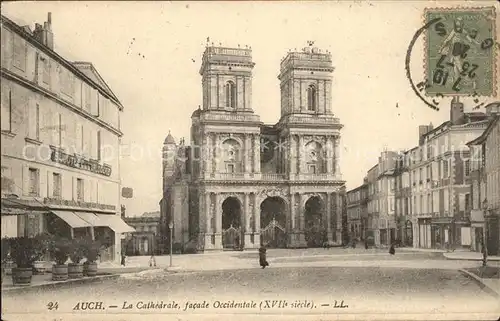 Auch Gers Cathedrale Facade Occidentale XVII siecle Stempel auf AK Kat. Auch