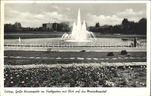 Bottrop Wasserspiele Stadtgarten Marienhospital Kat. Bottrop