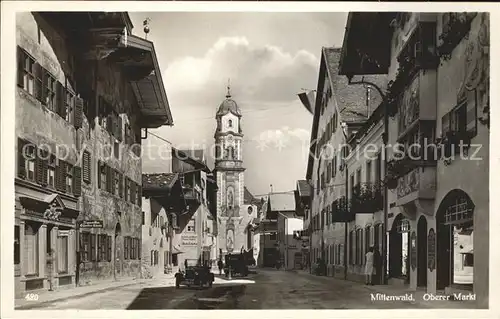 Mittenwald Bayern Oberer Markt Kat. Mittenwald