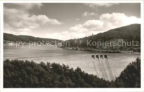 Schluchsee Staudamm und Hotel Seebrugg Kat. Schluchsee