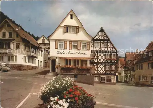 Bad Teinach Zavelstein Dorfpartie Cafe Conditorei Kat. Bad Teinach Zavelstein