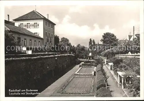 Radolfzell Bodensee Lesehalle mit Stadtgarten Kat. Radolfzell am Bodensee