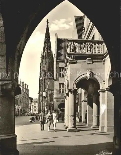 Muenster Westfalen Prinzipalmarkt Stadtweinhausbogen Kat. Muenster