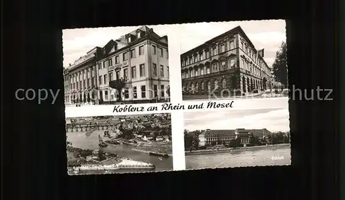 Koblenz Rhein Stadttheater Hauptpost Schloss Dt Eck  Kat. Koblenz