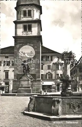 Altdorf UR Telldenkmal Brunnen Kat. Altdorf UR