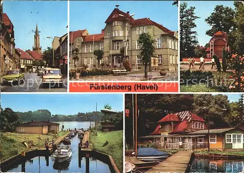 Fuerstenberg Havel Ernst Thaelmann Strasse Rathaus Park des Friedens Schleuse Gaststaette Anglerheim Kat. Fuerstenberg