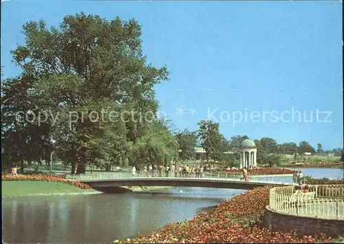 Markkleeberg Blick zum Pavillon Park Bruecke Kat. Markkleeberg