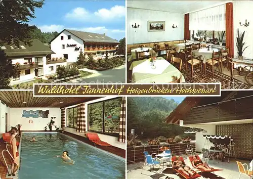 Heigenbruecken Waldhotel Tannenhof Hallenbad Terrasse Hochspessart Kat. Heigenbruecken