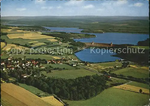 Moehnesee Fliegeraufnahme Talsperre  Kat. Moehnesee