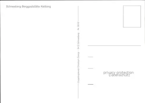 Schneeberg Erzgebirge Berggaststaette Keilberg Kat. Schneeberg