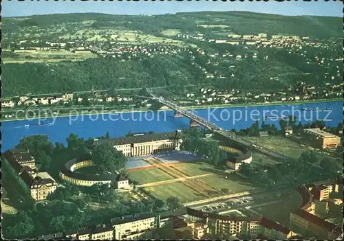 Koblenz Rhein Schloss Fliegeraufnahme Kat. Koblenz