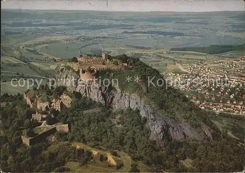 Singen Hohentwiel Burgruine Hohentwiel Fliegeraufnahme Kat. Singen (Hohentwiel)