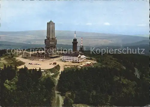 Feldberg Taunus mit Fernsehturm und UKW Sender Fliegeraufnahme Kat. Schmitten