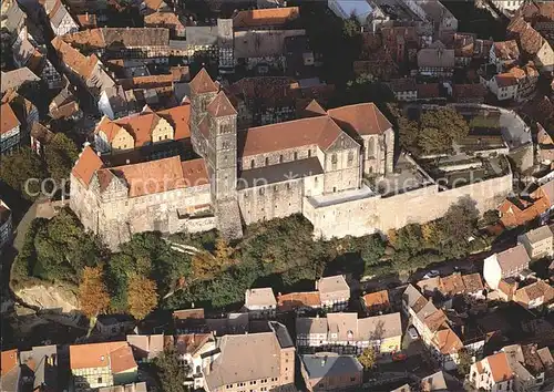 Quedlinburg Stifts und Schlosskirche Fliegeraufnahme Kat. Quedlinburg