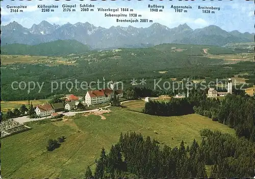 Hohenpeissenberg mit bayer Alpen Fliegeraufnahme Kat. Hohenpeissenberg