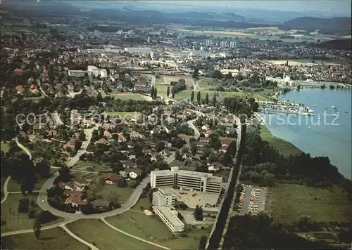 Radolfzell Bodensee mit Herz Kreislaufklinik Mettnau Fliegeraufnahme Kat. Radolfzell am Bodensee