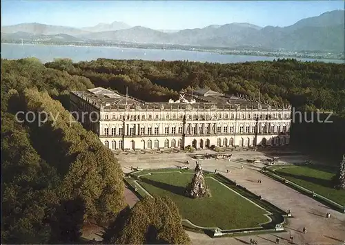 Herrenchiemsee Koenigsschloss Fliegeraufnahme Kat. Chiemsee